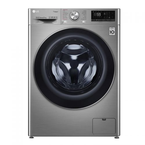 F4R5TYG2T Vivace LED Display Steel Washing Machine - 8 Kg - Silver