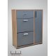 Wood & More Small Shoe Cabinet 3 Doors and 1 Locker 80*30 cm Hazel SC-1LC-S H