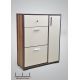 Wood & More Small Shoe Cabinet 3 Doors and 1 Locker 80*30 cm Coffee SC-1LC-S C