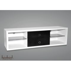 Wood & More Tv Table 2 Lockers 160*40 cm White TVT-2LC-160 W