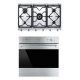 SMEG Built In Hob Gas 5 Burners 90 cm Enamelled+Built-In Gas Oven&Electric Grill 60 cm SRV596GM\SF 6341 GVX