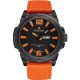 NAVIFORCE Nylon Round Analog Watch for Men Dark Orange NF 9066N B-0-0