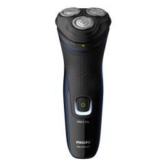 Philips Electric Shaver With 3D Pivot And Flex Heads Wet or Dry With Pop-up trimmer for moustache and sideburns Black