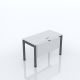Artistico Metal Desk Closed From The Front 120*60 cm White*Grey AMD120W*G