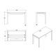 Artistico Metal Desk 120*60 cm Closed From The Front Grey*White AMD120G*W