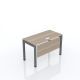 Artistico Metal Desk 120*60 cm Closed From The Front Brown*Grey AMD120BR*G