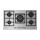 HANS Gas Built-In Hob 5 Burner 90 cm Glass Covered By Inox Cast Iron Full Safety HANS 9131‐05