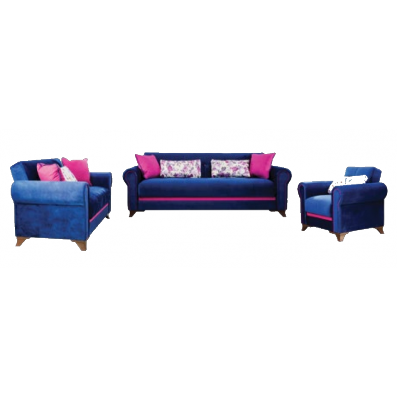 krullen talent onkruid Aldora Safir 3 piece set Converts Into a Bed Sofa 3 Seat Sofa 1 Seat And  Chair Safir