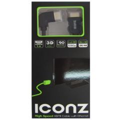 ICONZ HDMI Cable 1.8m Black 90 degrees IMN-HC22K
