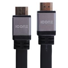 ICONZ HDMI Cable 1.8m Flat Black*Silver IMN-HC32KS