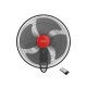 TORNADO Wall Fan 16 Inch With 4 Plastic Blades and Remote Control Black EPS-16R