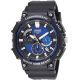 Casio Men's Watch Resin Black Band Analog Chronograph Blue Dial MCW-200H-2AVDF