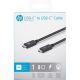 HP USB C to USB C v3.1 Cable 1.0m Black 2UX17AA-ABB