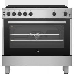 Beko Gas Cooker 90 cm 5 Burners 4 Gas + 1 Wok Safety Stainless GGR15112DX