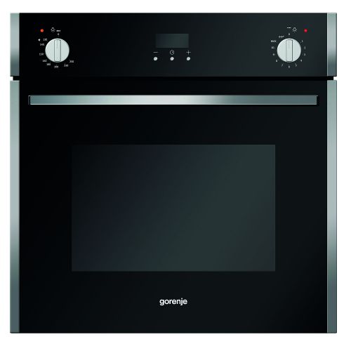 Gorenje Built-In Gas Oven 60cm with Grill and Timer Black BOG633E00XGK
