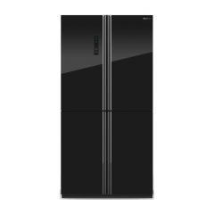Gorenje Refrigerator 610 L Digital No Frost Inverter 4 Doors Black Glass NRM9181TBG