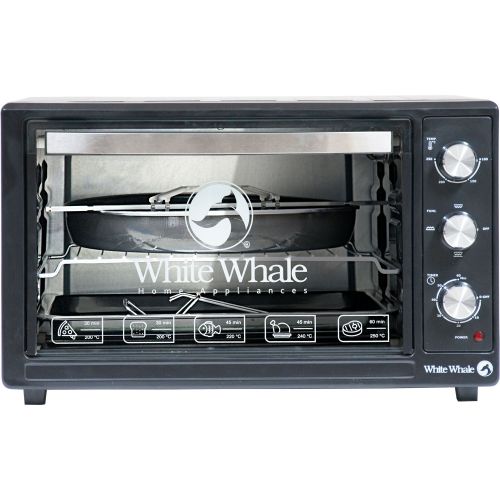 White Whale Electric Oven with Grill 48L Black WO-088RCB