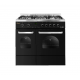 Premium Double Chef Gas Cooker 5 60*90 2 Horizontal Oven Burners Stainless Steel*Black PRM6090SB-1BC-511-IDSP-DH
