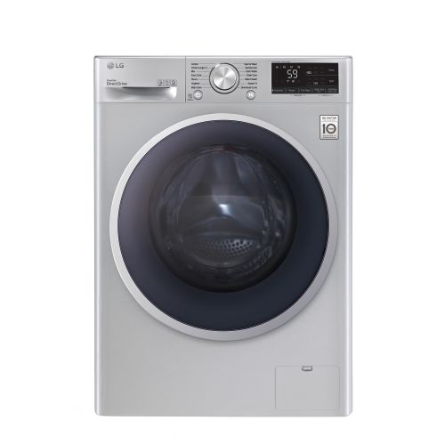 LG Washing Machine 9 Kg 1400 rpm With Steam Direct Drive 6 Motions Silver F4R5VYGSL