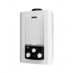 Zanussi Gas Water Heater Electric Delta Digital 10 Liter Chimney White ZNGWDG10FLWL