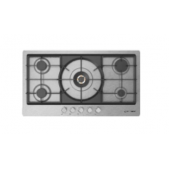 Ecomatic Built-In Hob 90 cm 5 Gas Burners Cast Iron Stainless S983XLPRO