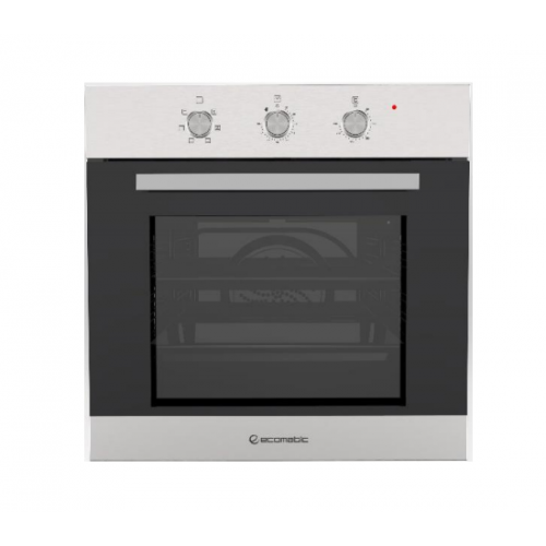 Ecomatic Built-in Electric Oven 60 cm With Electric Grill & Fans Stainless 67 L E6406P