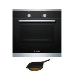 Bosch Built-In Electric Oven 60 cm 66 Liter With Grill and Fan Black Front HBN301E6T