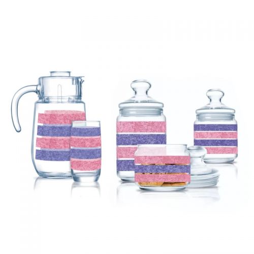 Luminarc Drinking Set 7 Pieces and Sugar Bowl Set 3 Pieces Q3504