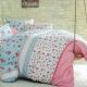 Family Bed Flat Bed Sheet Cotton 100% 4 Pieces Multi Color C_1009