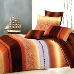 Family Bed Flat Bed Sheet Cotton Satin 4 Pieces Multi Color CS_4004