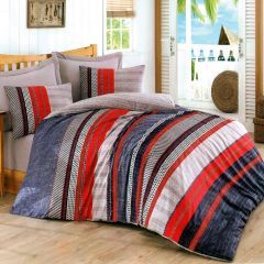 Family Bed Cover Set Cotton Touch 3 Pieces Multi Color CTC_121