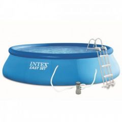 انتكس حمام سباحة قابل للنفخ مع سلم مقاس 457*107 سم لون أزرق