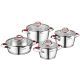 Korkmaz Vertex Kitchen Pot 8 Pieces Stainless Steel A1974