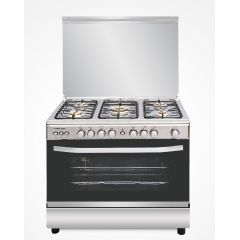 REAL TECH Limited Cooker 90*60 cm 5 Burners with Fan Stainless R6090SS-PC02-No-Lim-K