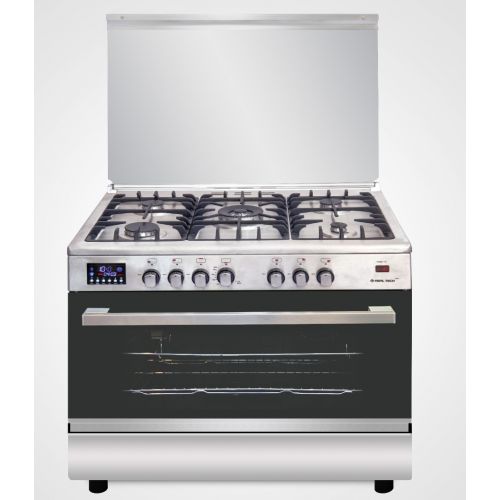 REAL TECH Pro Cooker 60*90 cm 5 Burners Full Safety with Fan Stainless R6090SS-FS-Pr-K