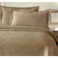 Family Bed Jacquard Cover Set 3 Pieces Beige CSTB_406