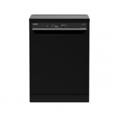 SHARP Dishwasher For 15 Person 60 cm With Digital Display and 10 Programs Black Color QW-V1015M-BK2