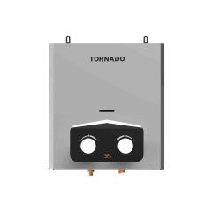 TORNADO Gas Water Heater 6 Litre Without a Chimney Digital For Natural Gas Silver GH-6SN-S