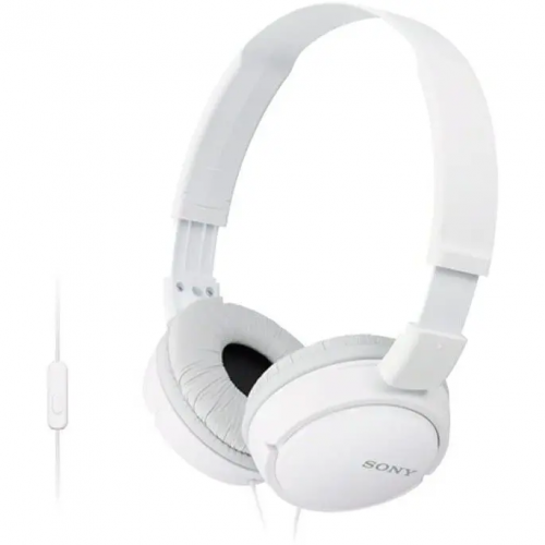 Sony On Ear Wired Headphones With Microphone White Color MDR-ZX110AP/W