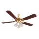 Fresh El Basha Decorative Ceiling Fan 3 Speeds Brown Color FCF4-B-4493-52