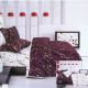 Family Bed Flat Bed Sheet Cotton Satin 3 Pieces Multi Color CS_4009A