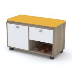 Artistico Shoe Storage 80*38*50 cm With Seating Unit Yellow ASC-80Y