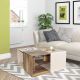 Wood & More Coffee Table 4 Pieces 80*80 cm White*Light Brown CT-4P-SQ (LB)