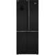 BEKO Refrigerator Side By Side 450 Liter No Frost 4 Doors Digital Black GNE480E20ZBH