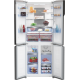 BEKO Refrigerator Side By Side 480 Liter NoFrost Digital Bottom Freezer Stainless Steel GNE480E20ZXPH