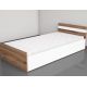 Wood & More Bedroom Bed 120 cm and Wardrobe 110 cm and Commodino White*Brown Bundle 4