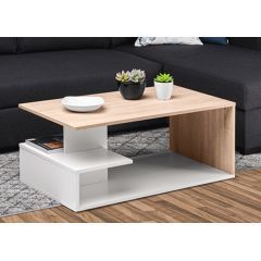 Domani Table High Quality LPL Wood 80*40*45 White*Beige C011