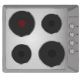 Ecomatic Built-In Hob 60 cm 4 Electric Hotplates Lateral Control Safety Thermostat ES603