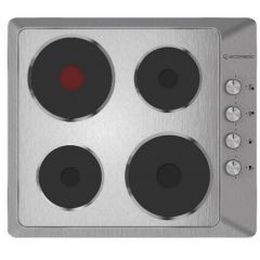 Ecomatic Built-In Hob 60 cm 4 Electric Hotplates Lateral Control Safety Thermostat ES603