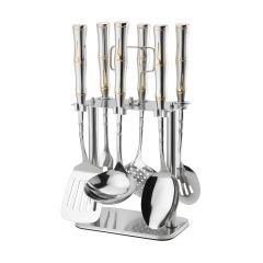 Joseph Kitchen Set of 7 With Stand Stainless Steel*Gold BSA037GMA020B